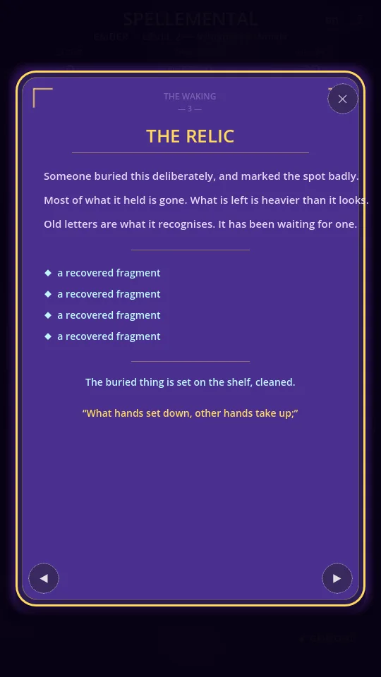 A grimoire page with inscribed words